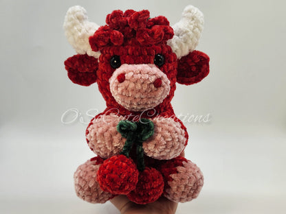 Cherry Highland Cow Plushie