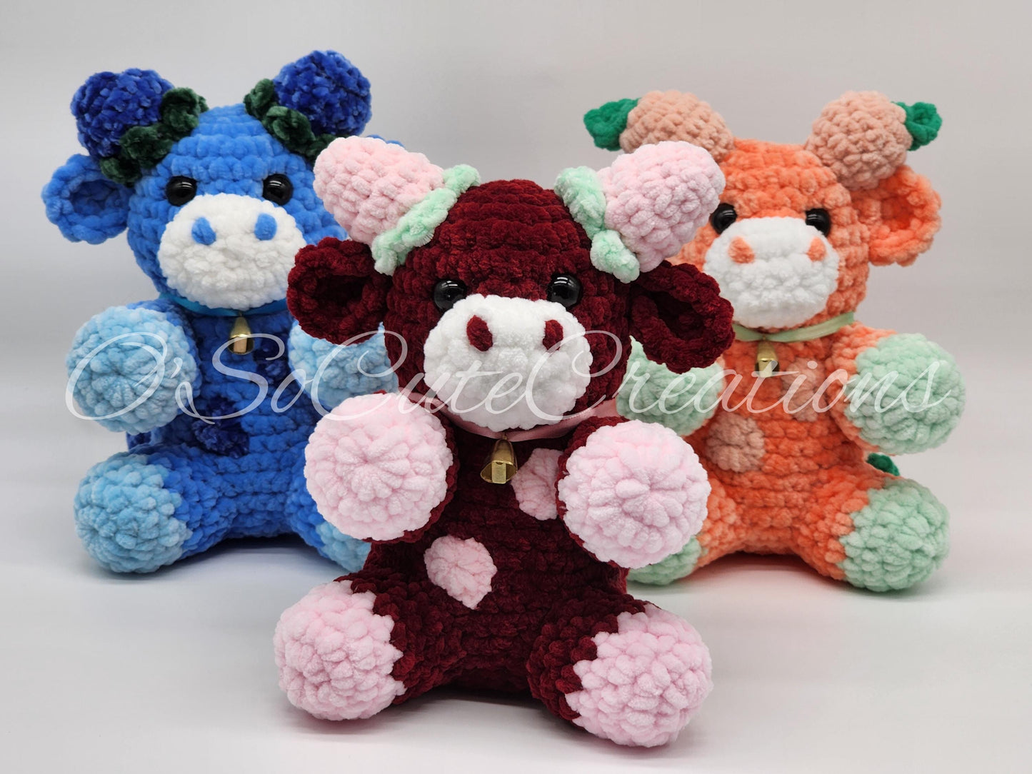 Blueberry Cow Crochet Plushie