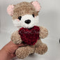 Brown Otter Crochet Plush with Heart
