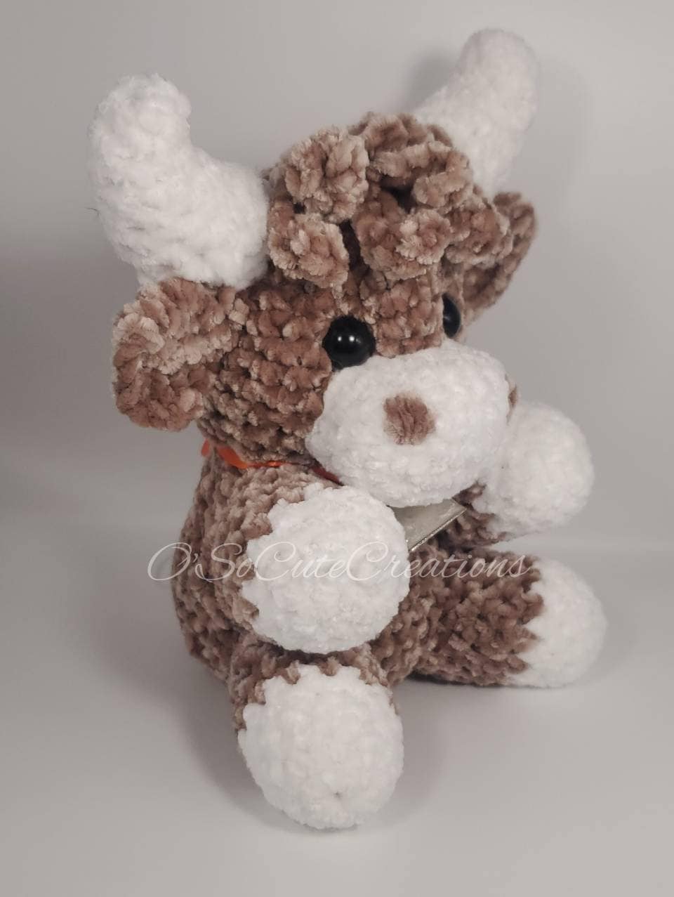 Brown Highland Cow Crochet Plushie