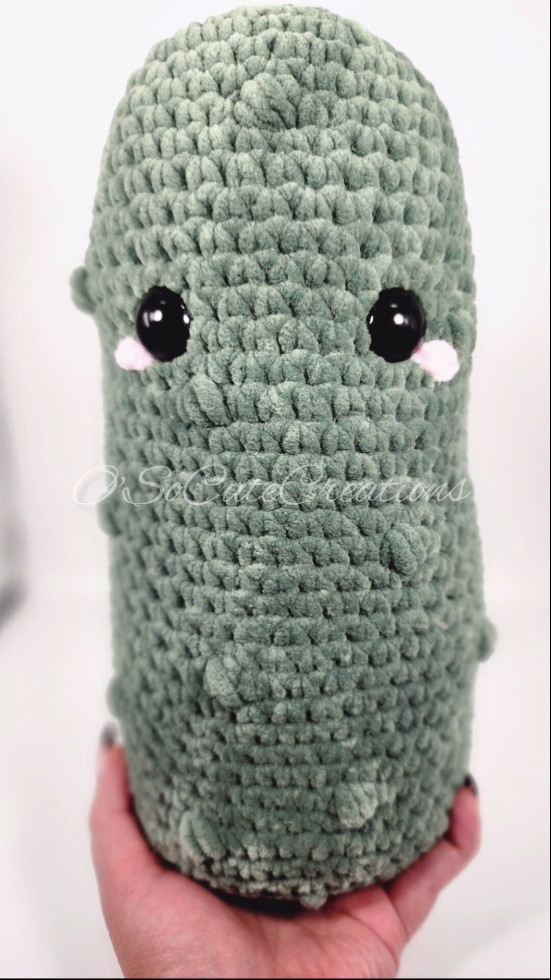 Jumbo Emotional Support Pickle Crochet Plushie