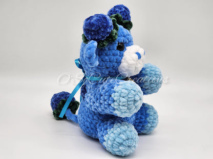 Blueberry Cow Crochet Plushie
