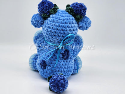 Blueberry Cow Crochet Plushie