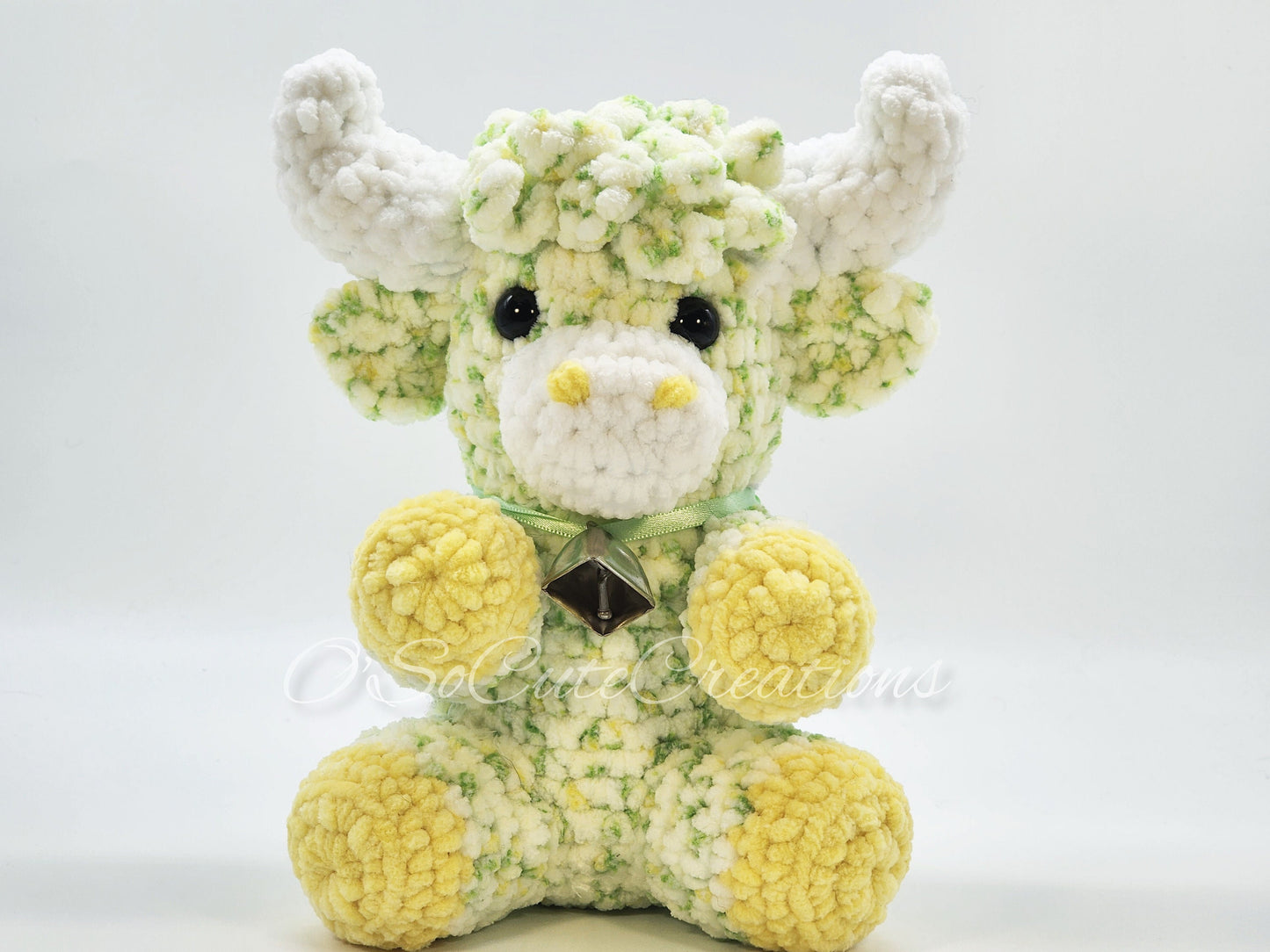 Spring Floral Highland Cow Plush