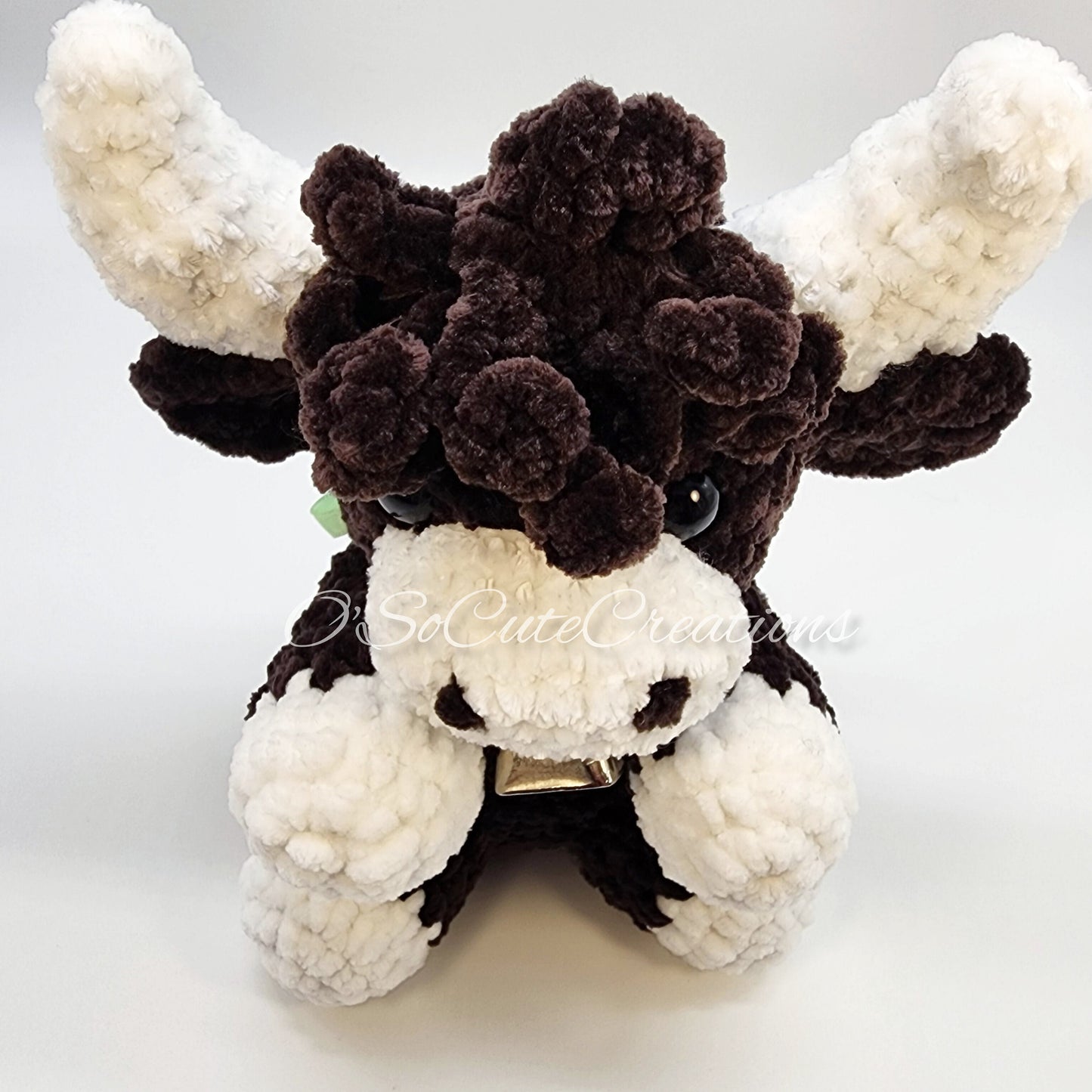 Dark Brown Crochet Highland Cow Plushie