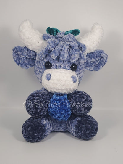 Blueberry Highland Cow Plushie