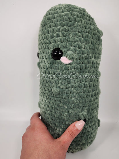 Jumbo Emotional Support Pickle Crochet Plushie