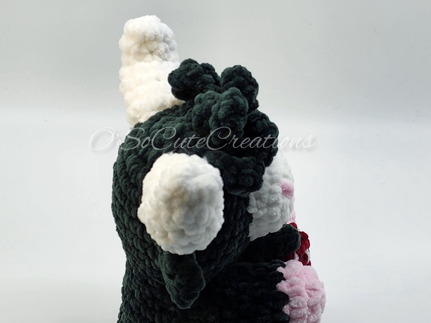 Dark Green Strawberry Highland Cow Plushie