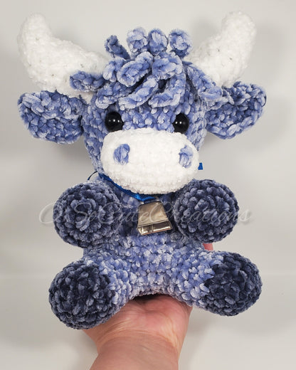 Crochet Blue Highland Cow Plushie