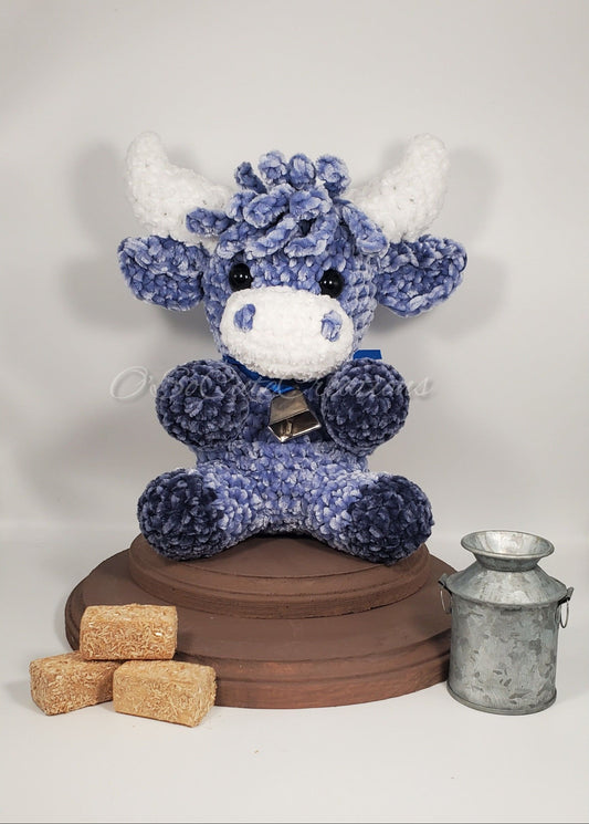 Crochet Blue Highland Cow Plushie