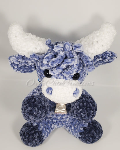 Crochet Blue Highland Cow Plushie