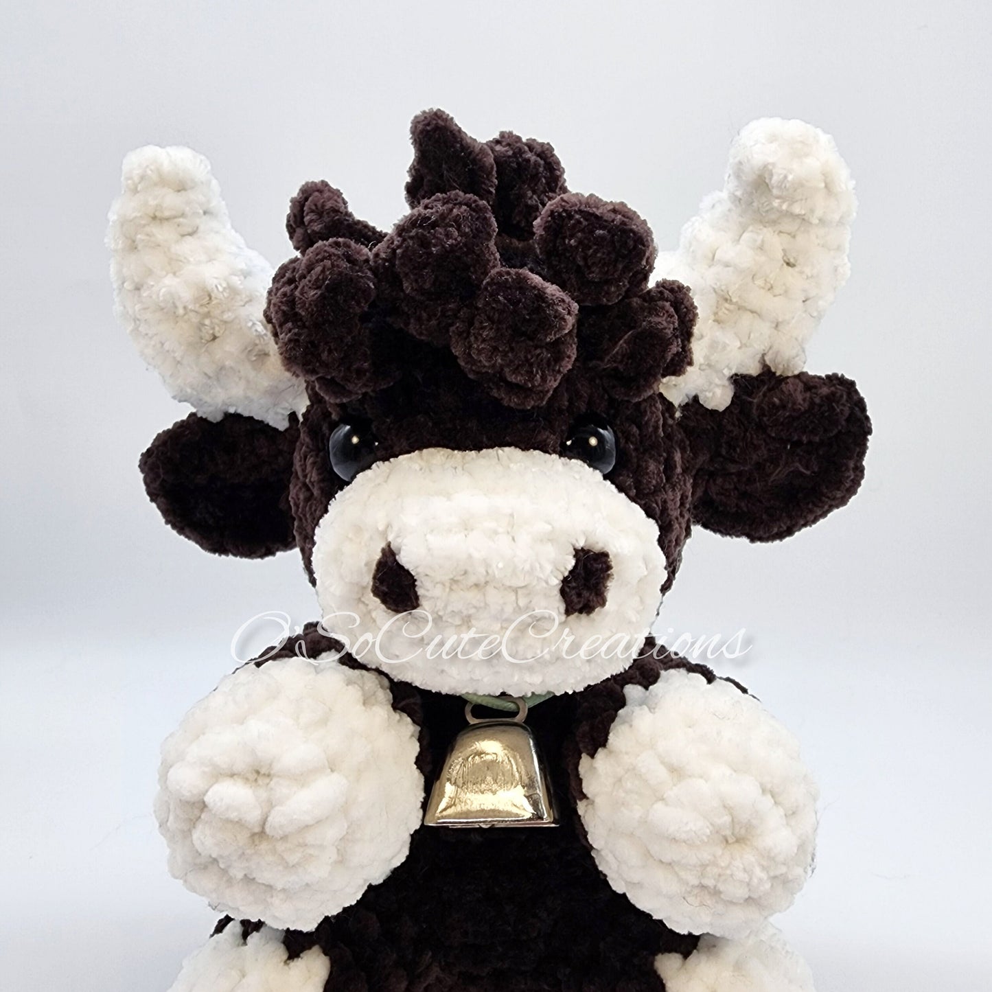 Dark Brown Crochet Highland Cow Plushie