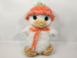 Crochet Duck Plushie with Peach Bucket Hat