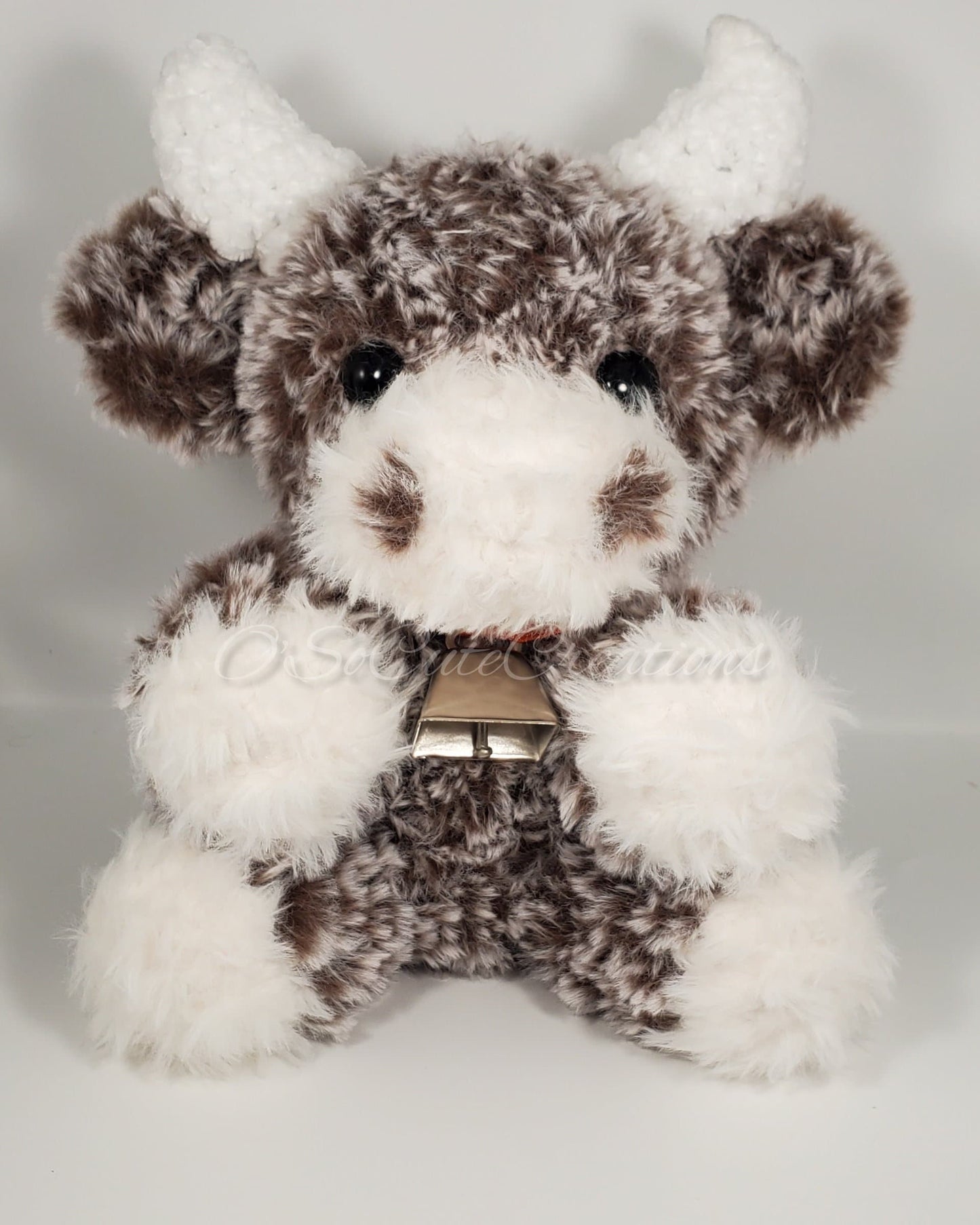 Fuzzy Cow Crochet Plush