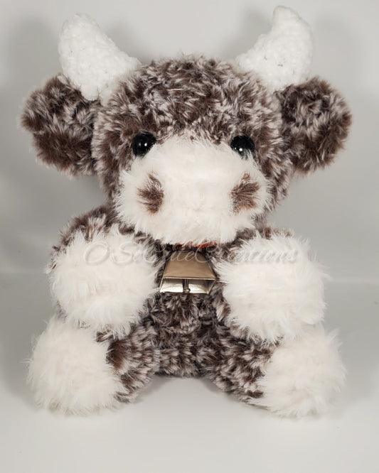 Fuzzy Cow Crochet Plush
