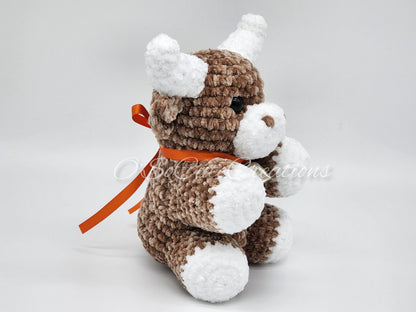 Crochet Brown Highland Cow Plushie