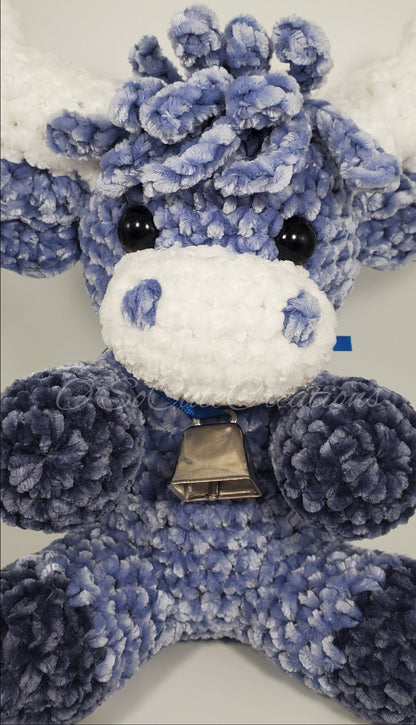 Crochet Blue Highland Cow Plushie
