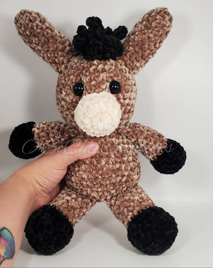 Crochet Brown Donkey Amigurumi