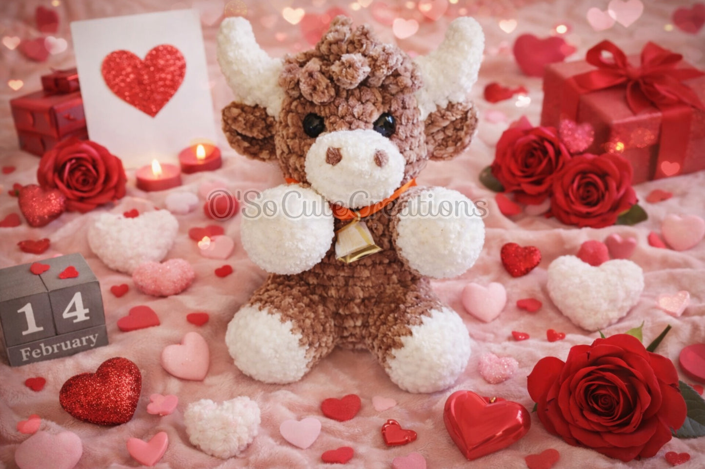 Brown Highland Cow Crochet Plushie